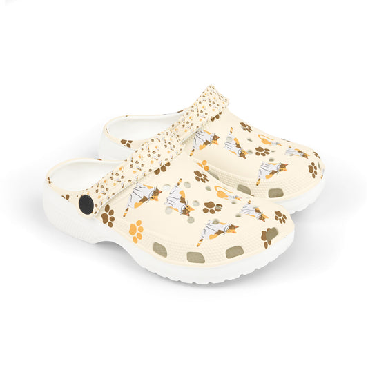 Kids Cat Print Foam Clogs — Cute Kitty Pattern Slip-On Shoes for Toddlers