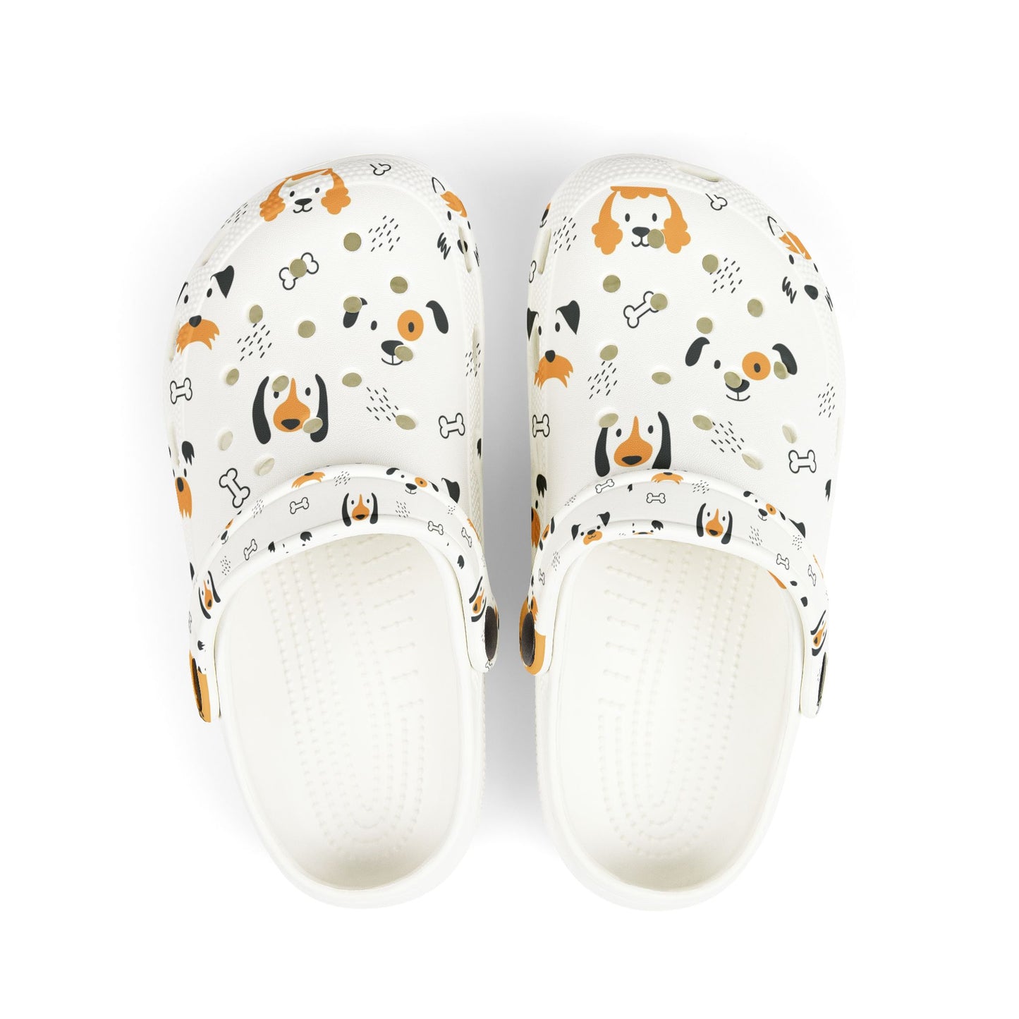 Kids Dog Print Foam Clogs — Cute Puppy Pattern Slip-On Shoes for Toddlers