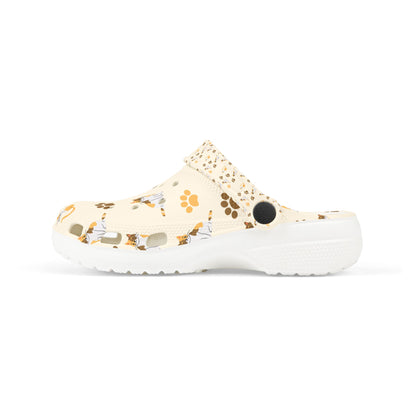 Kids Cat Print Foam Clogs — Cute Kitty Pattern Slip-On Shoes for Toddlers
